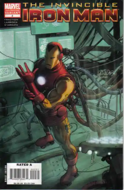Invincible Iron Man #2 2Nd Print Larroca Cover  / Fraction / Marvel Comics 2008