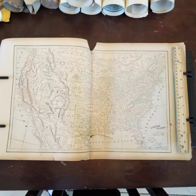 1800 Antique Old map USA Indian Territory Oklahoma Dacota Dakota tribe Siou