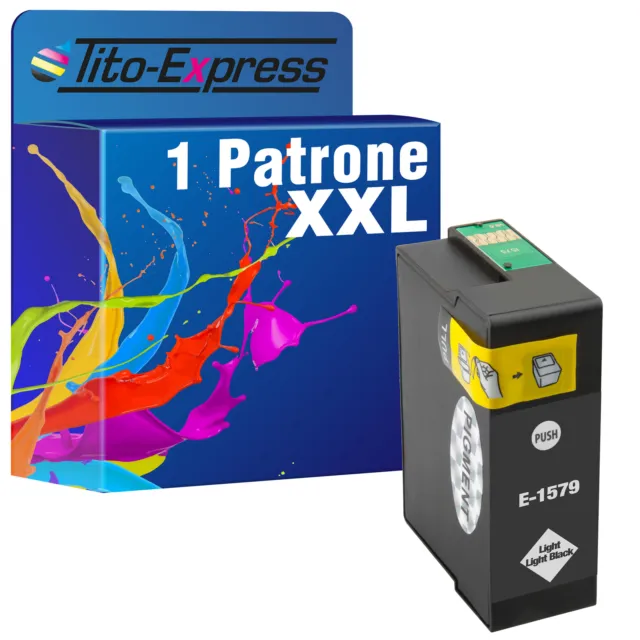 Patrone XXL PlatinumSerie für Epson TE1579 Light Light Black Stylus Photo R 3000