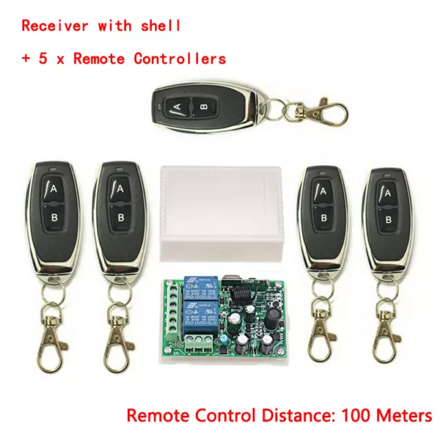 Kit Relay 2CH 433.92MHZ  Wireless RF Remote Control Switch Transmitter Receiver