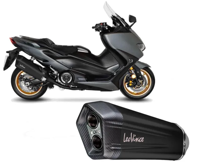 Echappement Complete Leovince LV-12 Coll Noir YAMAHA T-MAX 560 TECH MA 2020 2023