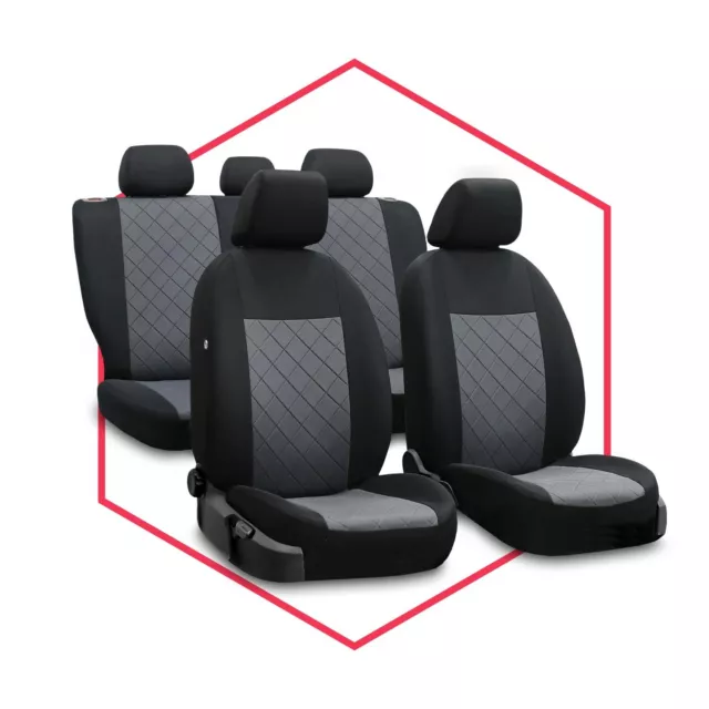 Autositzbezüge Universal Schonbezüge für Suzuki Vitara III Grau Auto 3er Set NEW