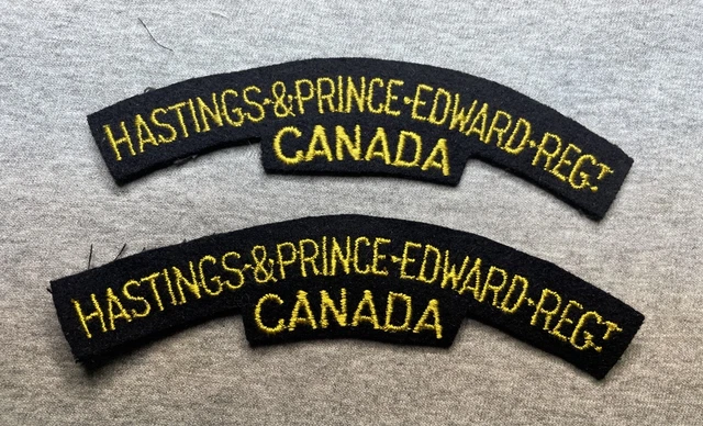 Pair H & Prince Edward Ww2 Sh Flashes Black Background