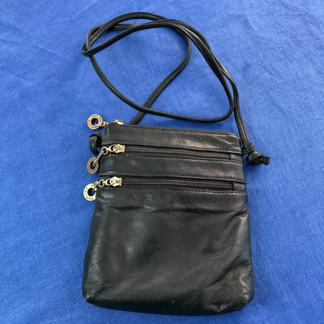 perlina new york  crossbody leather purse Green Black