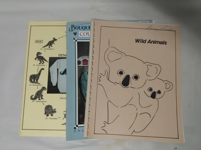 3 libros de patrones de tejido de animales