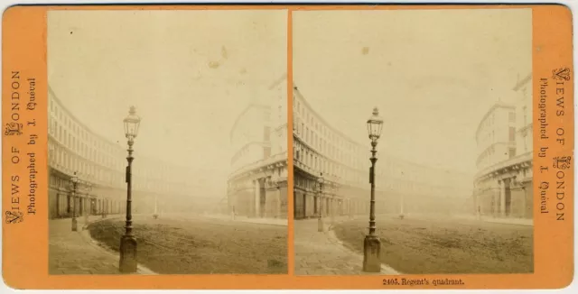 Stéréo circa 1870. Londres. Regent's quadrant. London. Angleterre. England.