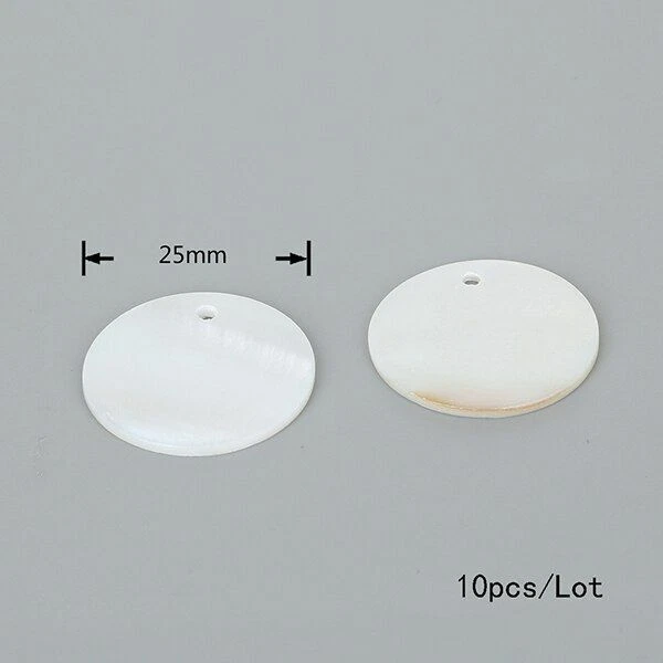 White Freshwater Shell Beads Natural Loose Stone Charms Jewelry Findings 10/20pc