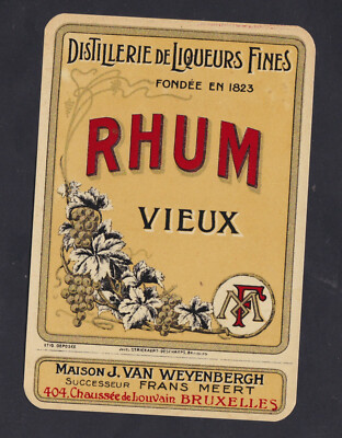 ANCIENNE ÉTIQUETTE ALCOOL BN62806 Rhum vieux EUR 1,69 - FR