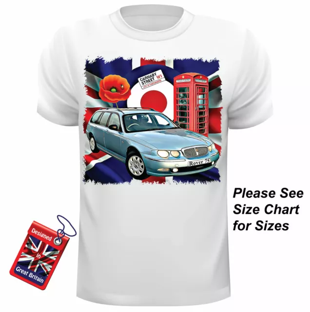 Car Art Design Classic Rover 75 Touring T Shirt Can Be Personalised Unofficial