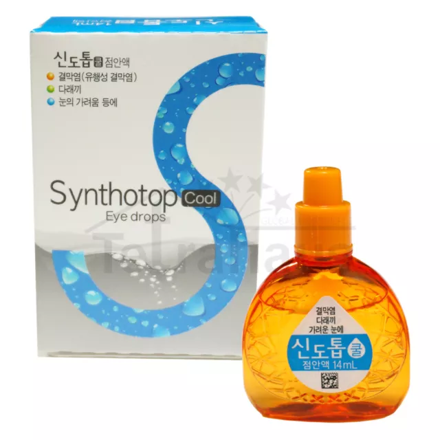 Synthotop Cool 14ml Medicated Eye Drops Sty Conjunctivitis Antibacterial Itching