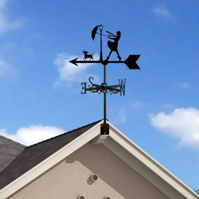 Metal Weathervane Retro Vintage Wind Vane for Cottage Courtyard Garden Decor