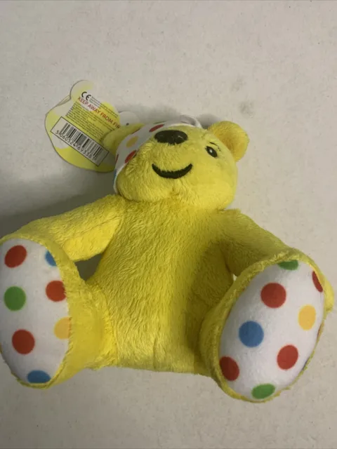 BBC CHILDREN IN NEED 7" PUDSEY TEDDY BEAR Cuddly Soft Plush Toy (YELLOW/MASCOT)