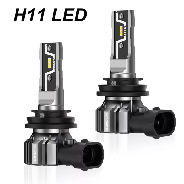 NOVSIGHT 2X H11 H8 H9 LED Kit Fog Bulbs Hi/Low Beam DRL Canbus Error Free 6500K