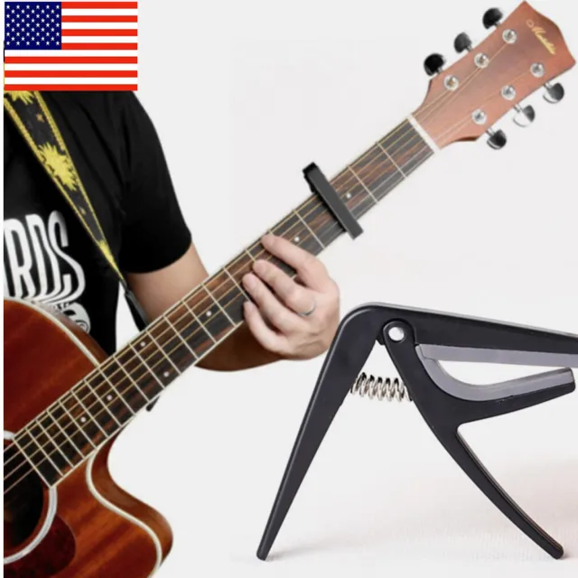 Guitar Capo Aluminum Alloy Grip Acoustic Tone Adjusting Quick Change Clamp Key