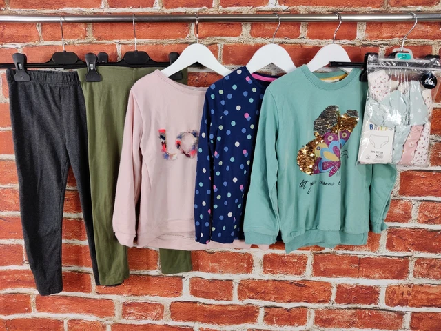 GIRLS BUNDLE AGE 5-6 YEARS NEXT M&S etc LEGGINGS T-SHIRT SWEATSHIRT BRIEFS 116CM