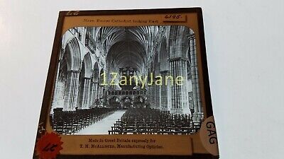 GAG Glass Magic Lantern Slide Photo EXETER CATHEDRAL NAVE, FACING EAST