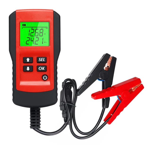 Tester batteria Abs Auto-Tools Tester per batterie auto e sistemi di ricarica Red