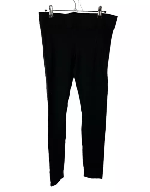 Helmut Lang Black Leggings, Women's Size L Ribbed Knit Stretch