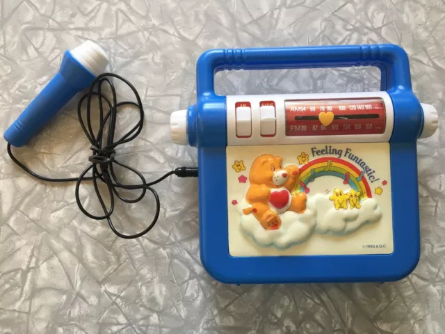 Vtg 1985 Care Bears Radio With Microphone Playtime Products American Greetings