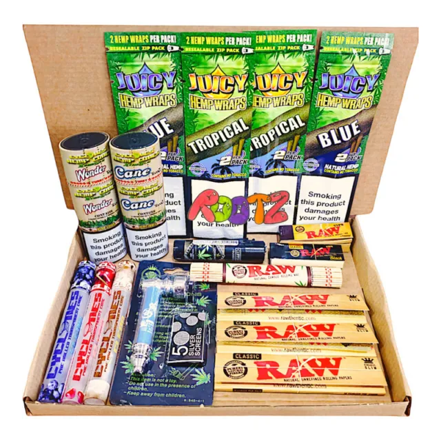 Raw gift Box- Big Bundle, Papers Tips Wraps Dank 7 Cyclones Gift Set