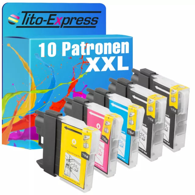 10 Patronen XXL für Brother MFC-J 265W MFC-J 410 MFC-J 415W MFC-J 220 LC-985