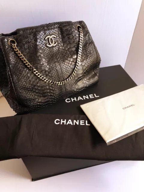 Chanel 2.55 Reissue Grail Mini Python Skin Leather Cross Body Bag  CC-B0910P-0001