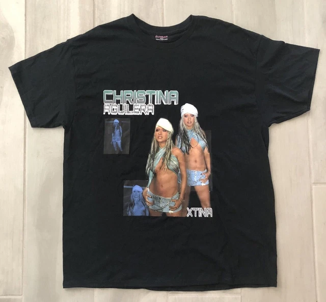 Vintage Rare Htf Royelle Christina Aguilera Xtina Xxl 2Xl Mens Black T-Shirt
