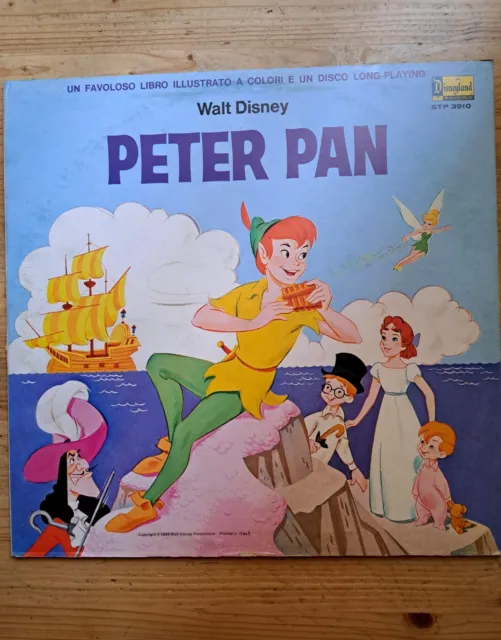 Peter Pan Walt Disney Vinile LP 33 STP3910 Libro e disco 1969 ITA