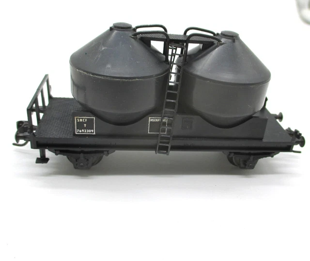3) SMCF METAL HO FOURGON A BOGIES A VIGIE SNCF N° 24599 / 3