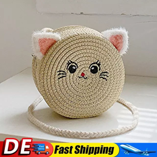 Süße Katze Umhängetasche Mode Strandtaschen Für Urlaubsreisen (Beige) DE