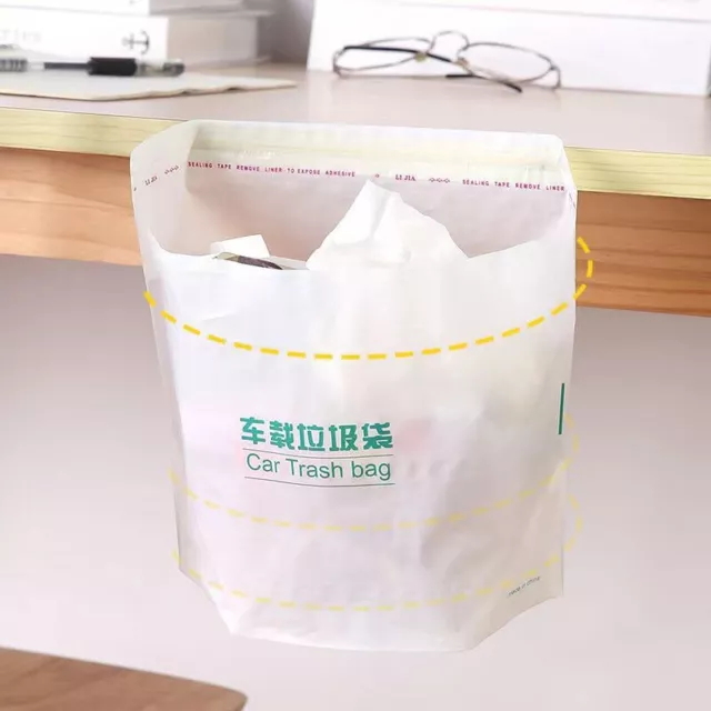60pcs Disposable Self-Adhesive Degradable Material Garbage Storage Vomit Bag wi