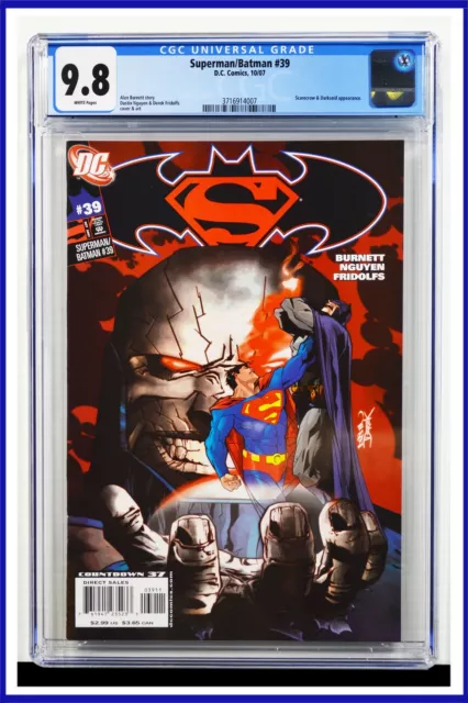 Superman Batman #39 CGC Graded 9.8 DC October 2007 White Pages Comic Book