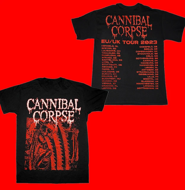Cannibal Corpse EU UK Tour 2023 T-shirt Black Unisex S-5Xl 2F761