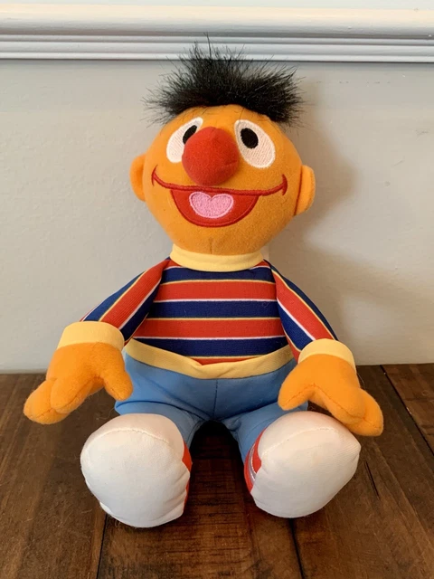 Fisher Price Mattel Sesame Street ERNIE 8" Plush Doll 2007 VG+ Condition