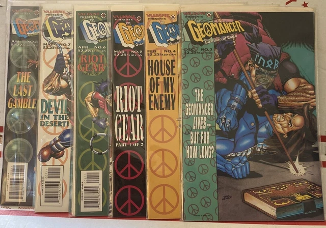 Valiant Comics, Lot of Six (6) Geomancer Comic Books #2, 4-8, 1994, Very Good