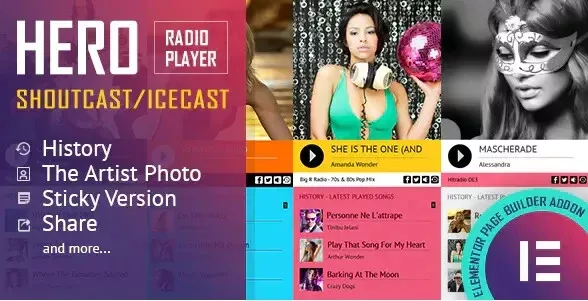 Hero – Shoutcast Icecast Radio Player Elementor Widget Wordpress Plugin Rrp $15