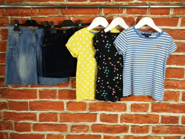 GIRLS BUNDLE AGE 5-6 YEARS RALPH LAUREN JOULES etc TOP T-SHIRT JEAN SKIRT 116CM