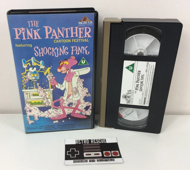 THE PINK PANTHER Cartoon Festival Shocking Pink Vintage VHS Video Tape