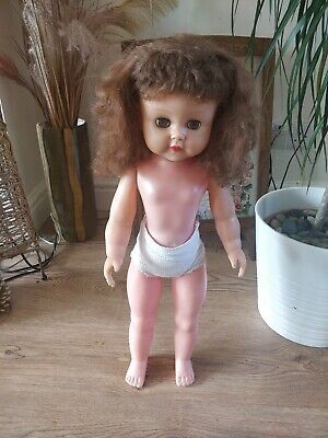 Vintage Toddler girl Doll 24 inch tall Made in England 1960s Vinyl doll vgc