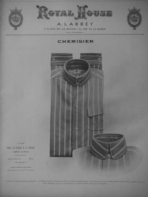 Publicité Presse Originale 1905 – Royal House A. Labbey – Caleçon Assorti Tissu Granité