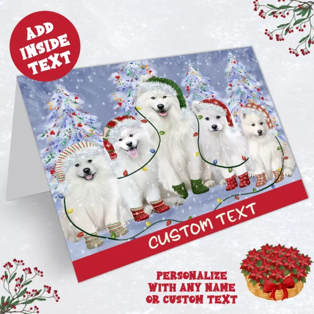 Samoyed Dog Greeting Cards and Note Cards with Envelopes Christmas NWT