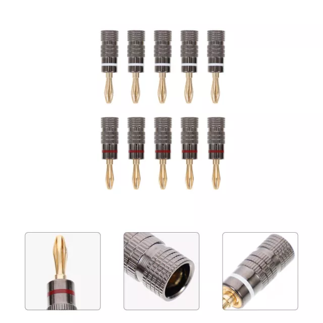 10 Pcs Kupfer Stecker Für Lautsprecherkabel Lautsprecherkabelanschluss