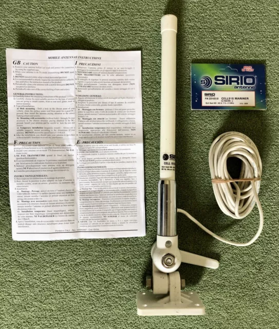 Sirio Cell918 Mariner GSM&3G Marine Antenna - 880-950 & 1710-2170Mhz 5m RG58 SMA