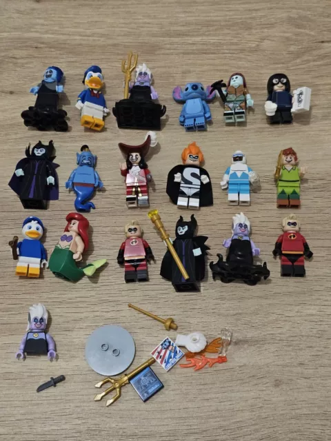 LEGO Disney Minifigure Collezionabili Serie 1/2 Pacchetto - 18 Minifigure