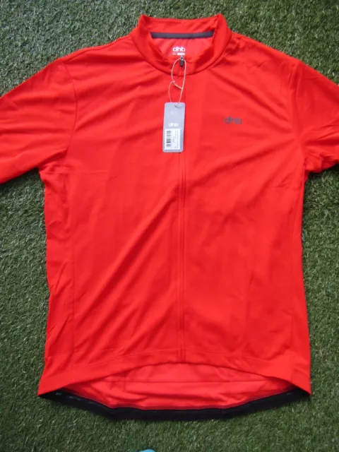 dhb Men's Short Sleeve Cycling Jersey Top - Size XL Mens - Fiery Red - Brand New