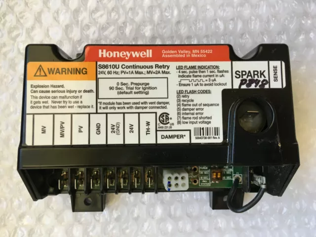 Honeywell S8610U3009 Ignition Control Module S8610U used  #P848
