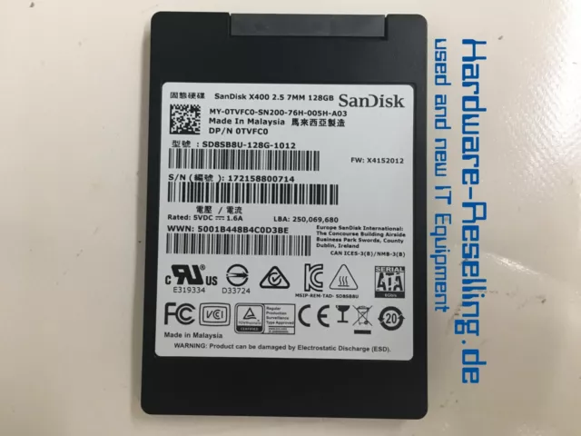 Sandisk x400 sales 2.5 7mm 128gb