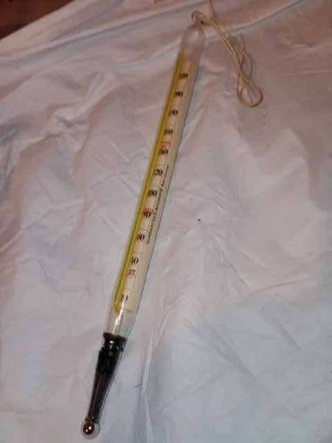 Vintage Glass Floating Dairy Thermometer Cheese Making