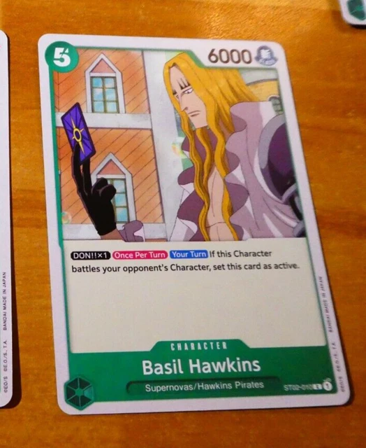 ONE PIECE ENGLISH Card Game Carte Basil Hawkins St02010 St En Tcg Mint