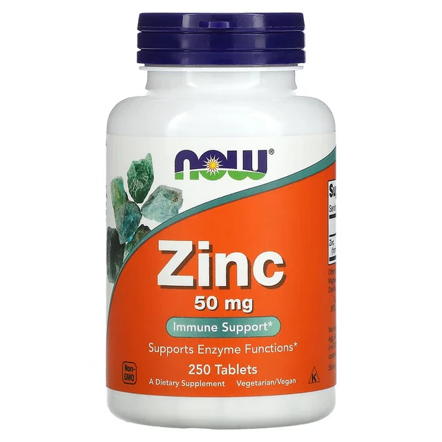 NOW FOODS ZINC, 50 mg, 250 Tablets, Expiry"2029 £23.09 PicClick UK